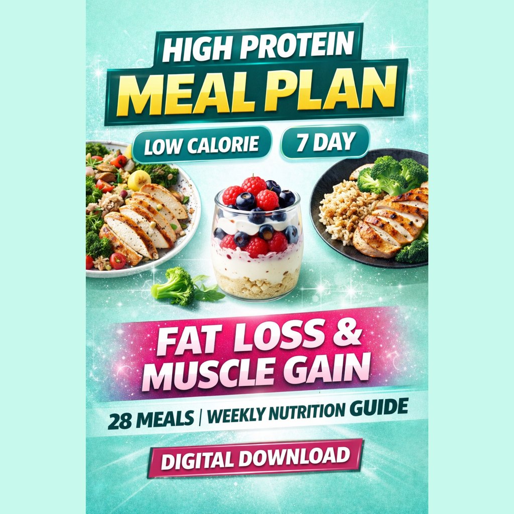 7 Day High Protein Meal Plan E-book (PDF Download)