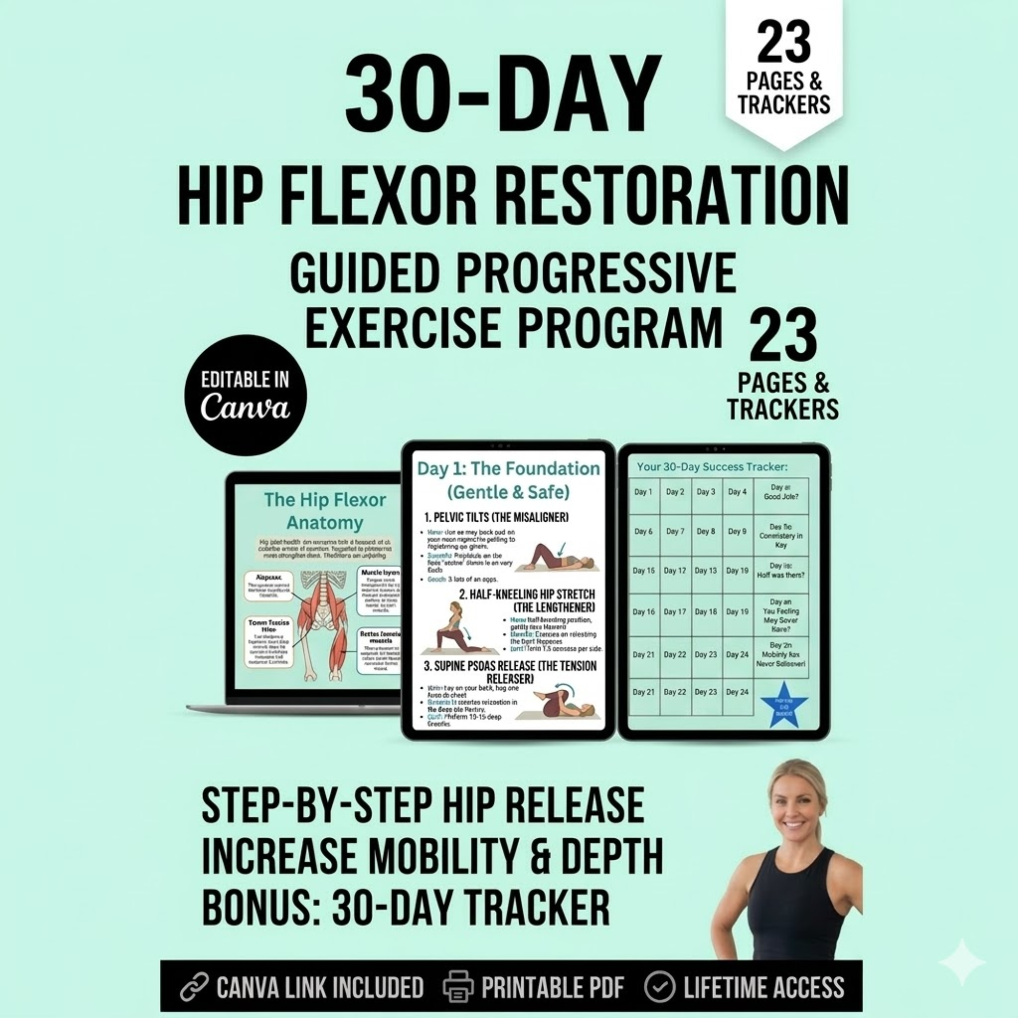 30-Day Hip Flexor Restoration E-Book (PDF Download)