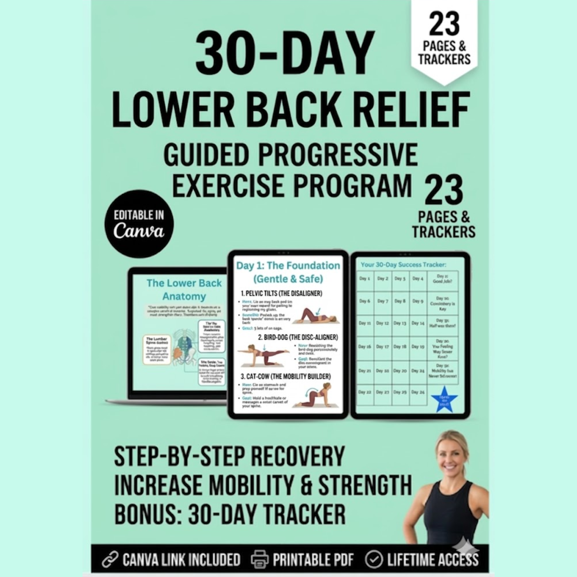 30-Day Lower Back Pain Relief E-Book (PDF Download)