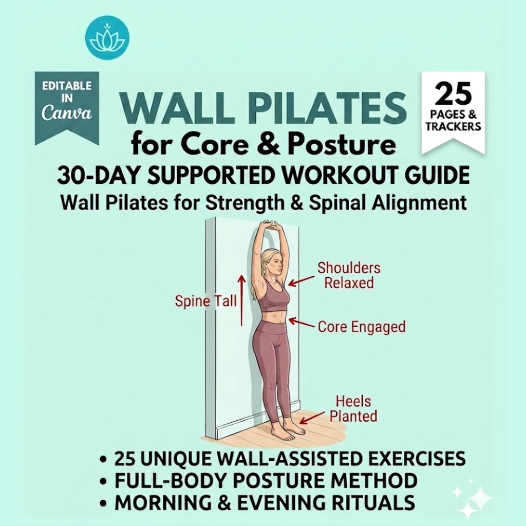Chair Yoga for Beginners - Wall Pilates E-Book (PDF Download)