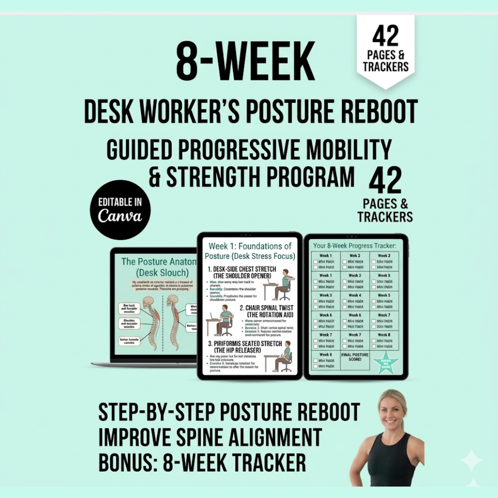 8 Week Tech Neck & Posture Correction Guide E-Book (PDF Download)