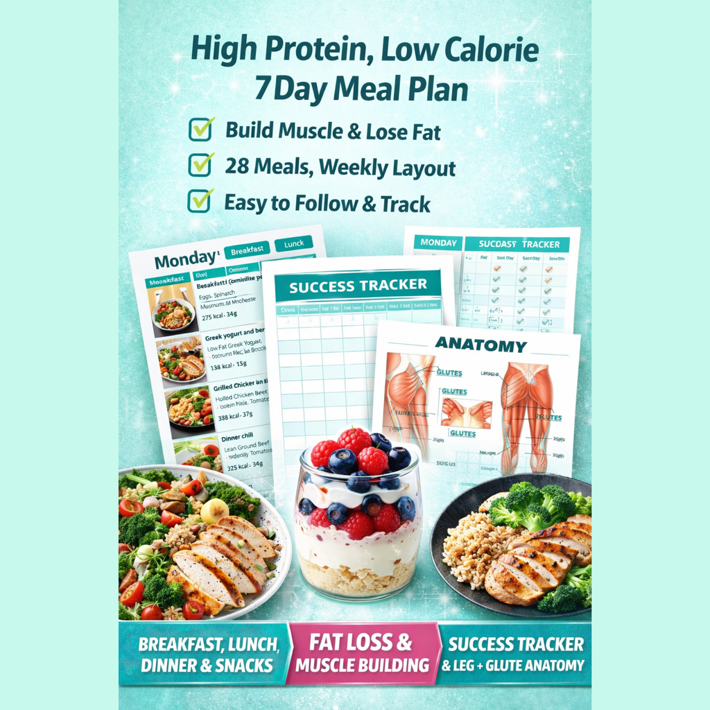 7 Day High Protein Meal Plan E-book (PDF Download)