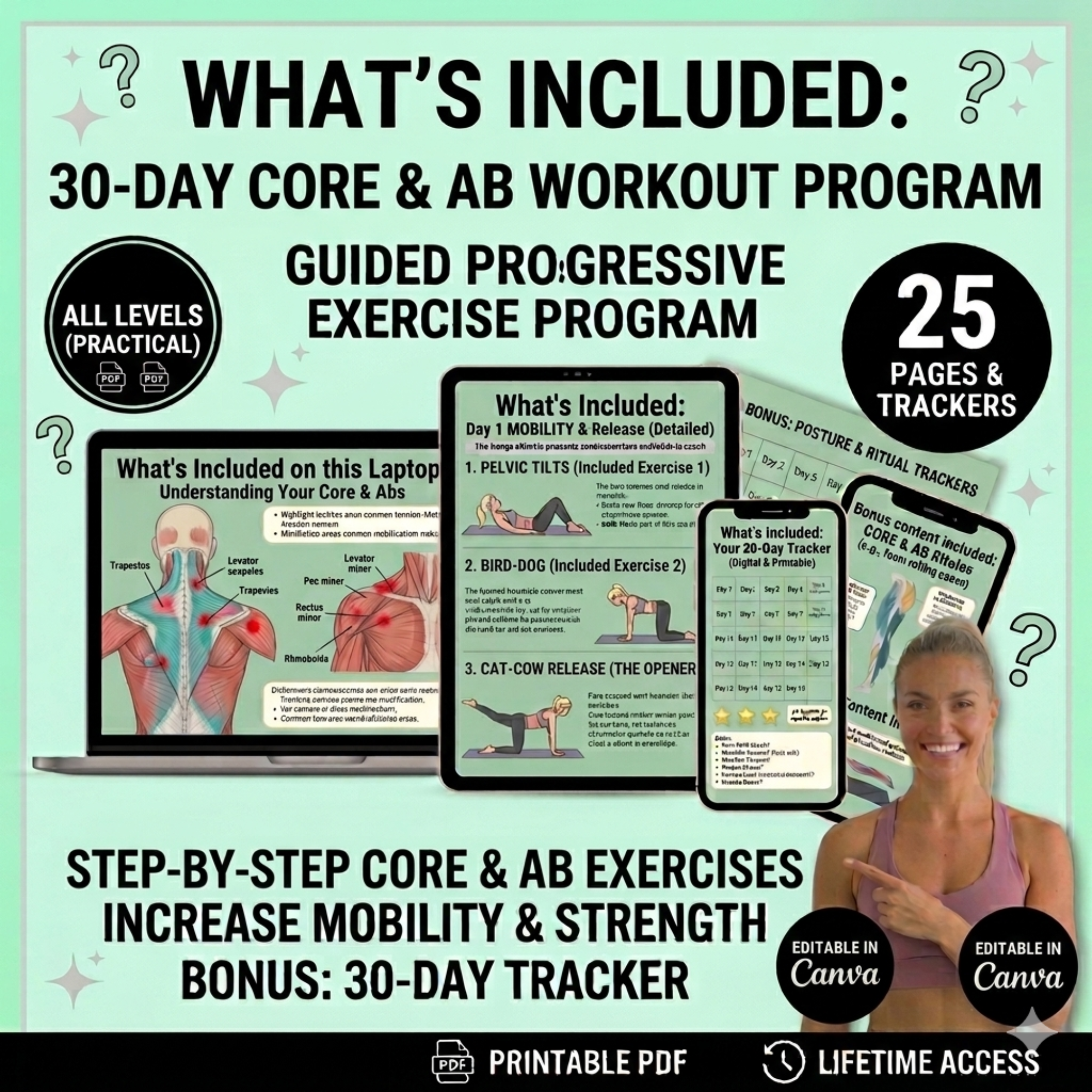 30 Day Core & Ab Workout E-Book (PDF Download)