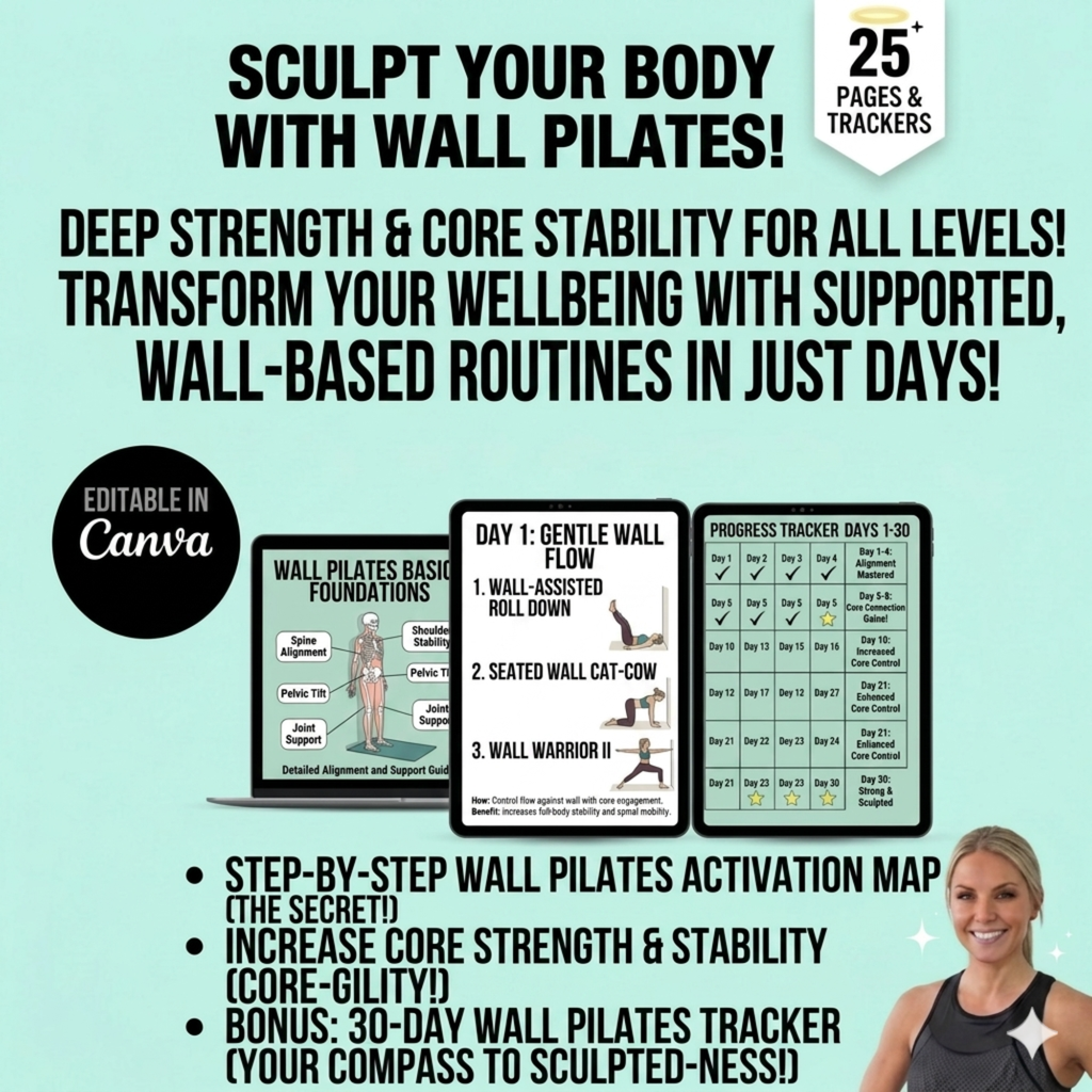 Wall Pilates Core Strength Guide E-Book (PDF Download)