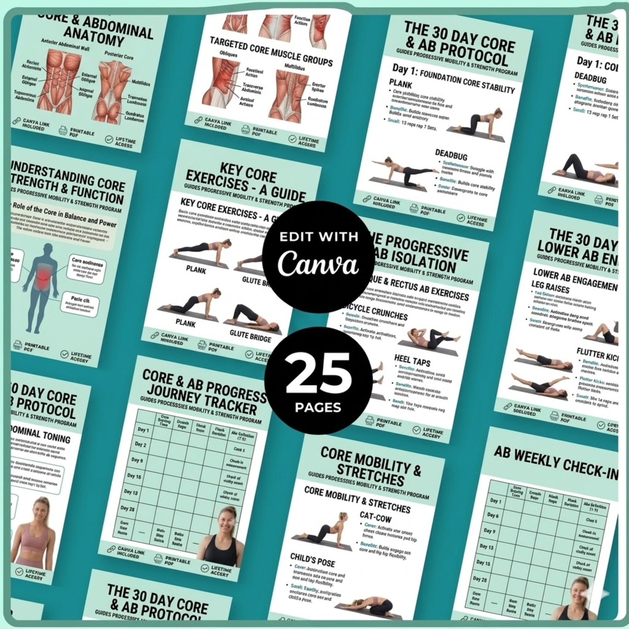 30 Day Core & Ab Workout E-Book (PDF Download)