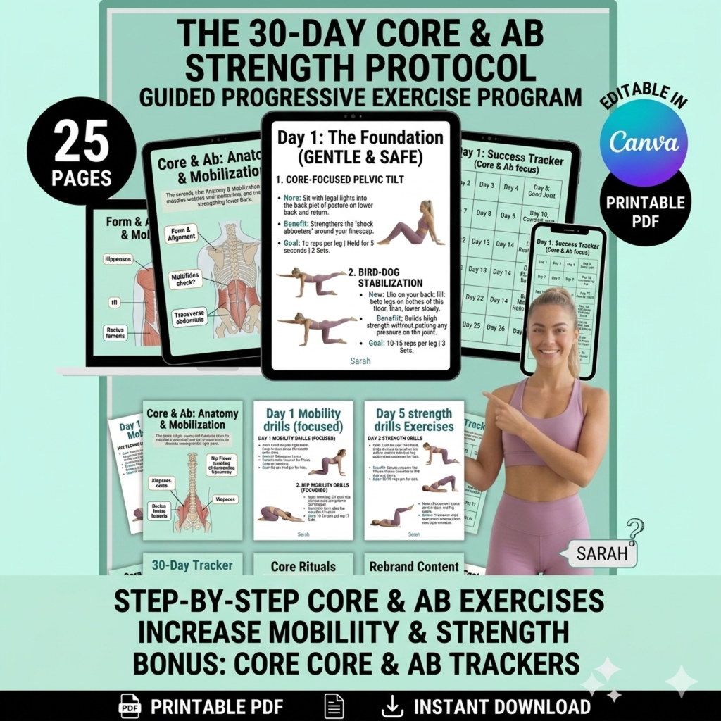 30 Day Core & Ab Workout E-Book (PDF Download)