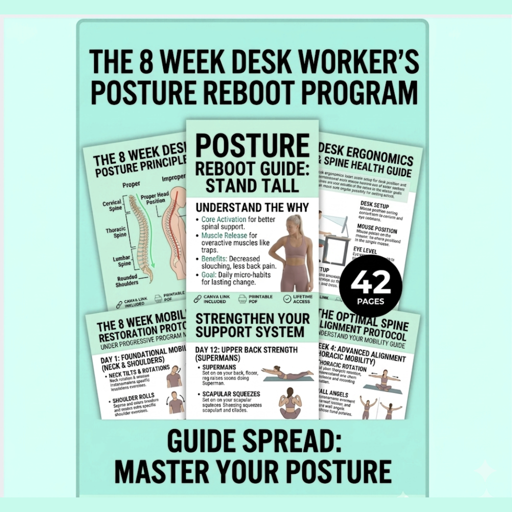 8 Week Tech Neck & Posture Correction Guide E-Book (PDF Download)