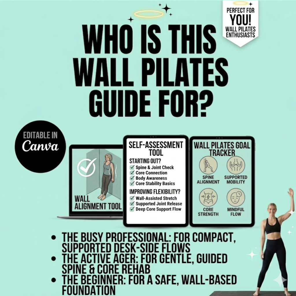 Chair Yoga for Beginners - Wall Pilates E-Book (PDF Download)