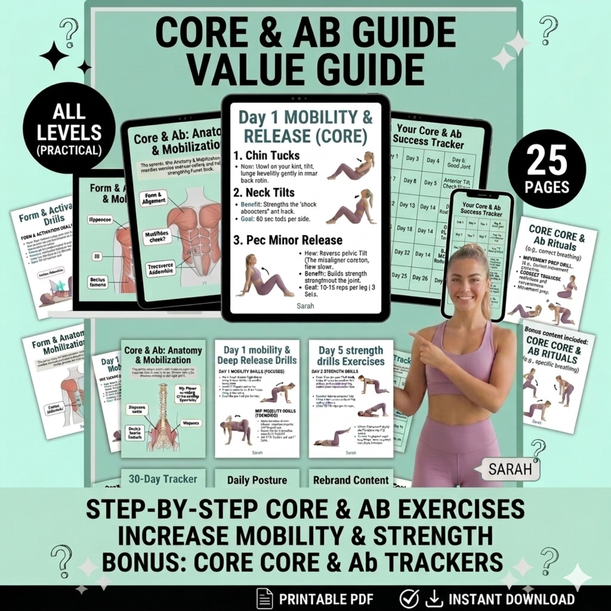 30 Day Core & Ab Workout E-Book (PDF Download)
