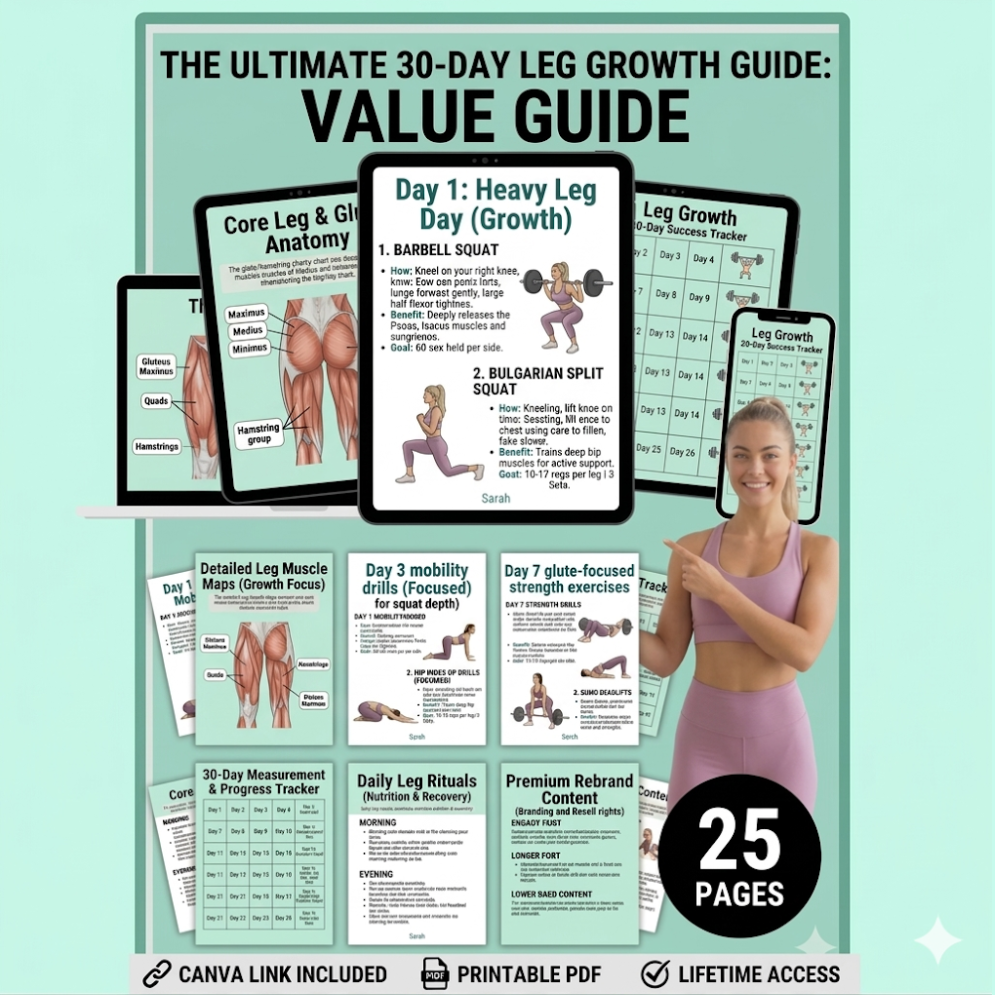 30 Day Leg Workout E-Book (PDF Download)
