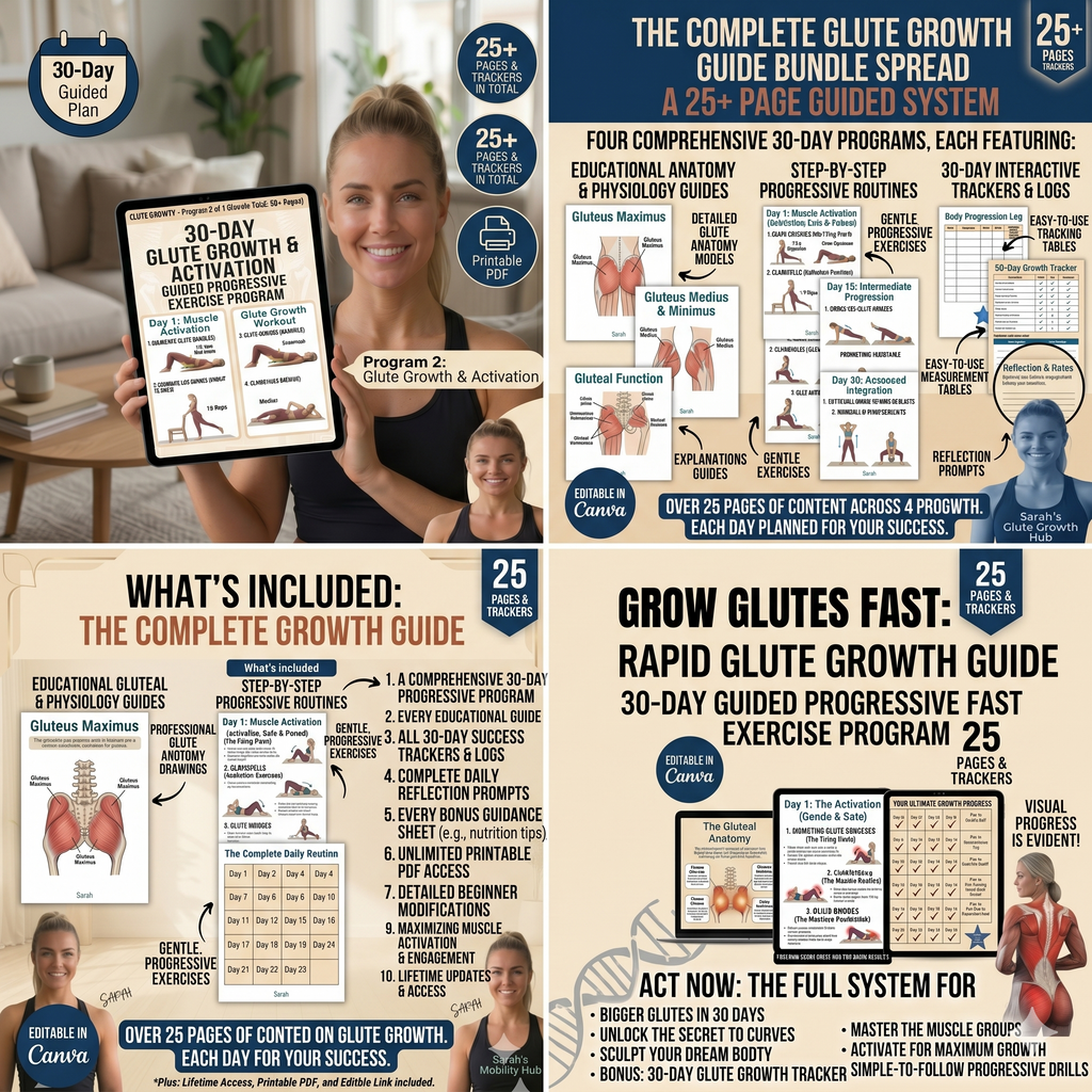 30-Day Glute Growth Workout E-Book (PDF Download)