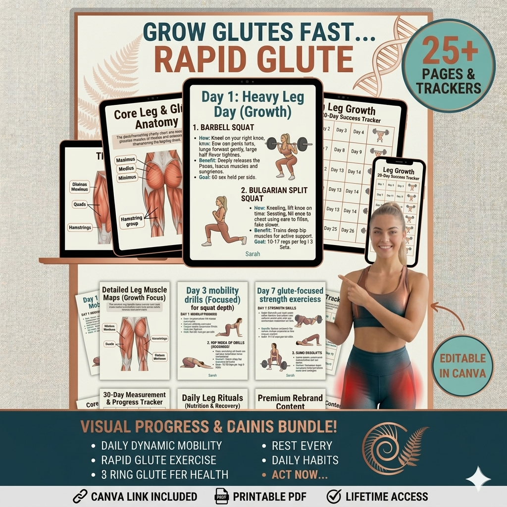 30-Day Glute Growth Workout E-Book (PDF Download)
